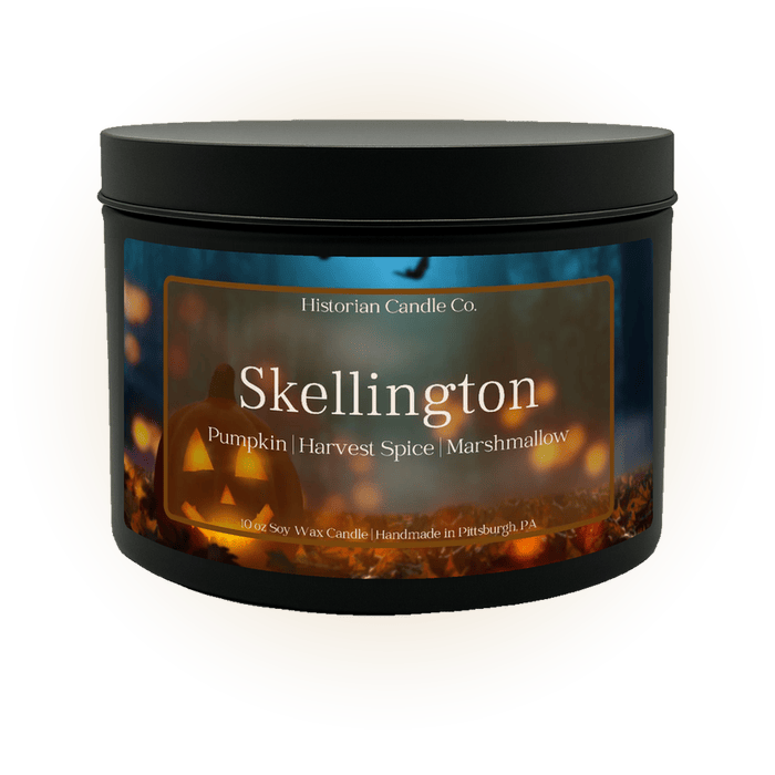 Skellington candle, inspired by The Nightmare Before Christmas